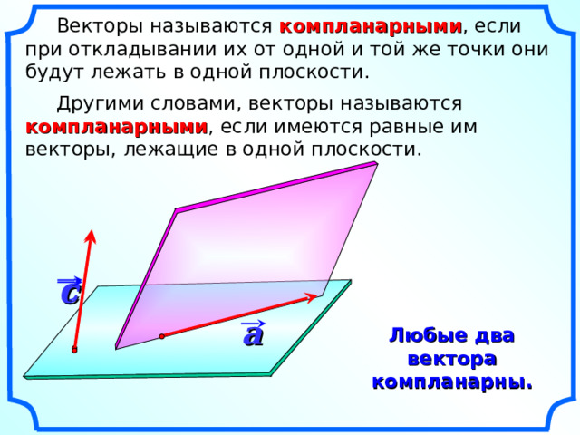 Компланарные векторы правило параллелепипеда 10 класс презентация