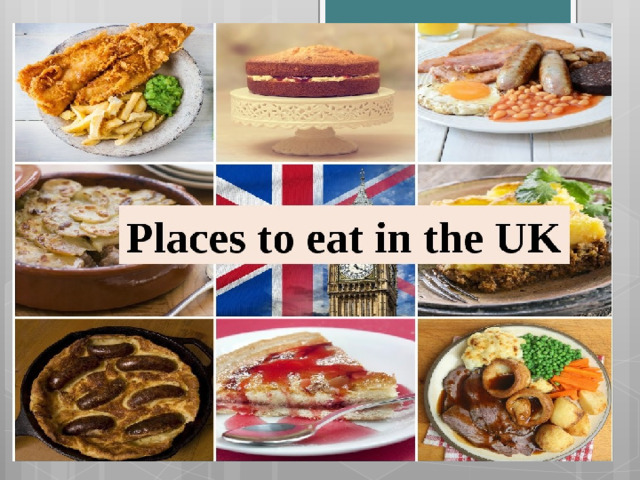 Places to eat in the uk spotlight 6 презентация