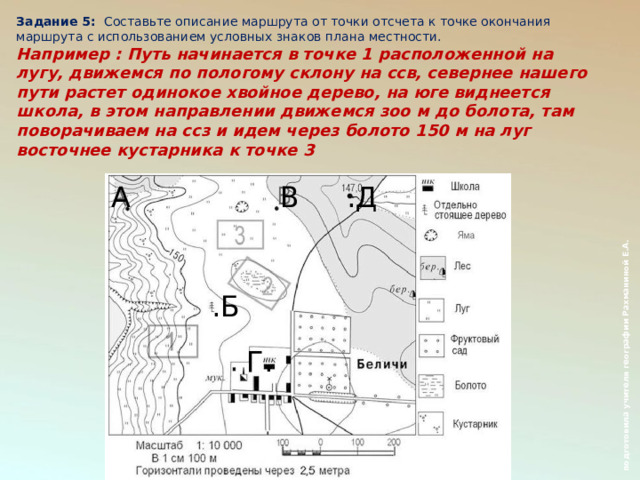 Составление плана местности 5 класс география