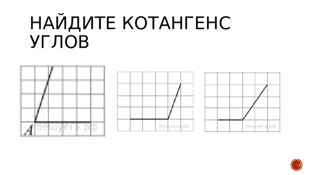 Найдите котан­генс углов 