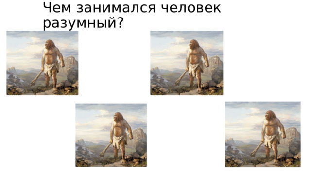 Чем занимался человек разумный? 