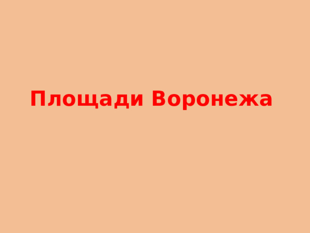 Площади Воронежа 
