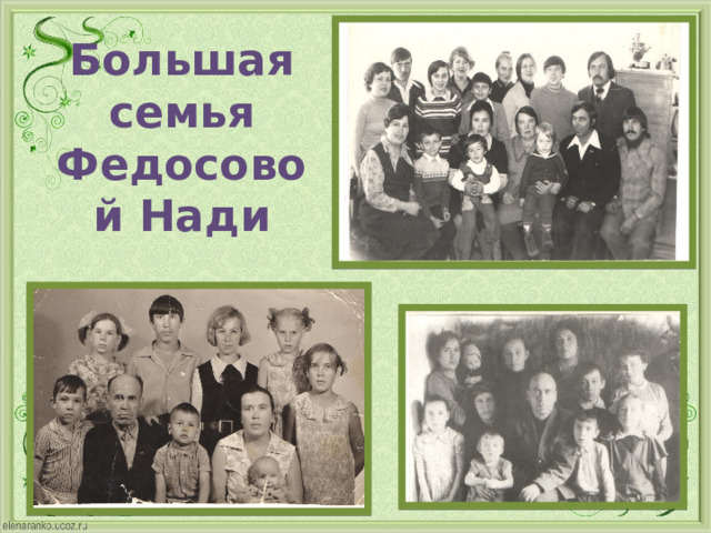 Большая семья  Федосовой Нади 