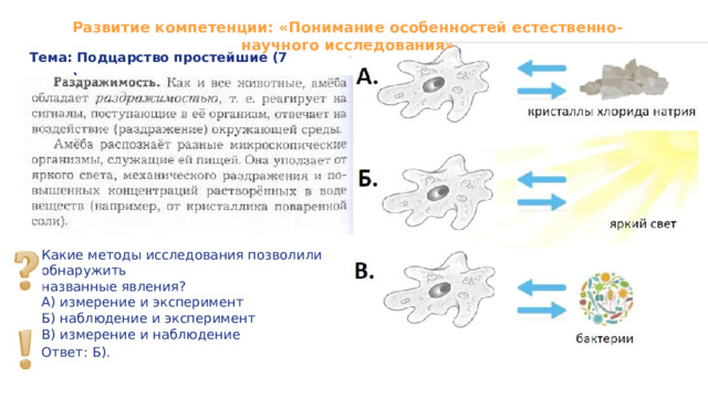 Компетенции понимание особенностей естественнонаучного исследования