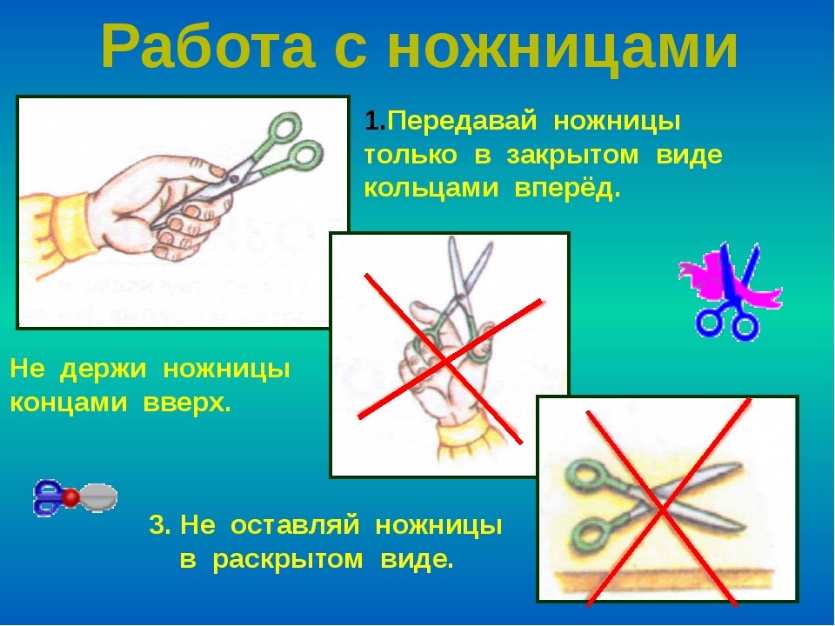 Техника безопасности при работе с ножницами презентация