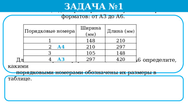 Решение задач листы