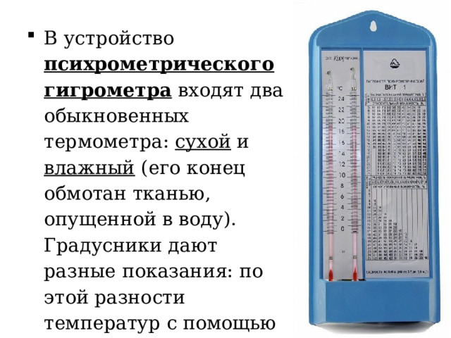 Прибор измеряющий относительную влажность воздуха