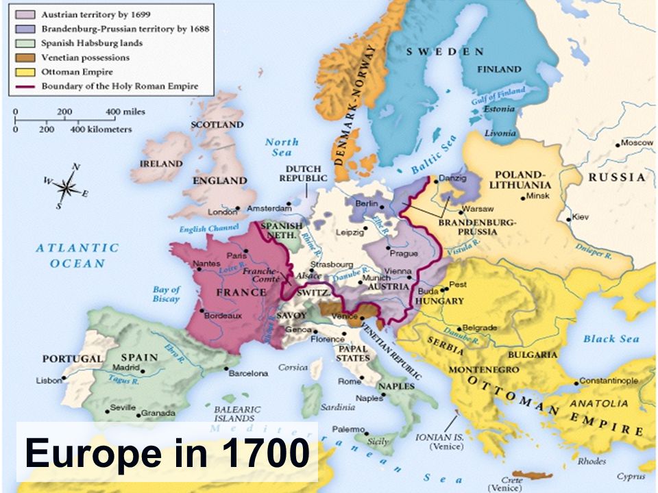 Мировая карта 1700 года