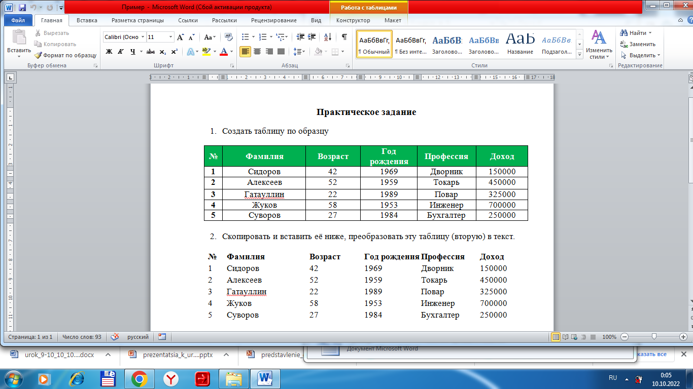 Практическая работа 3 тема