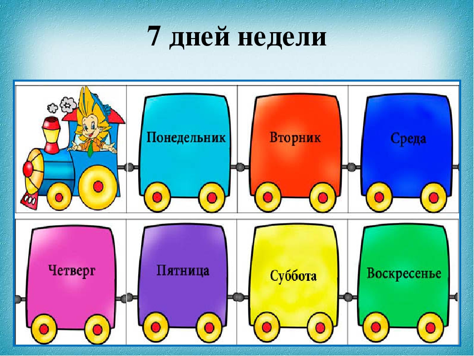 Паровозик дни недели картинки