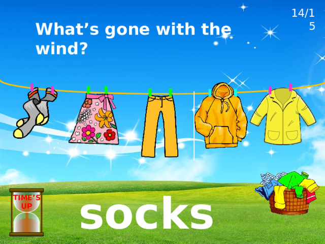 14/15 What’s gone with the wind? socks TIME’S UP 