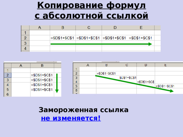 Копирование формул