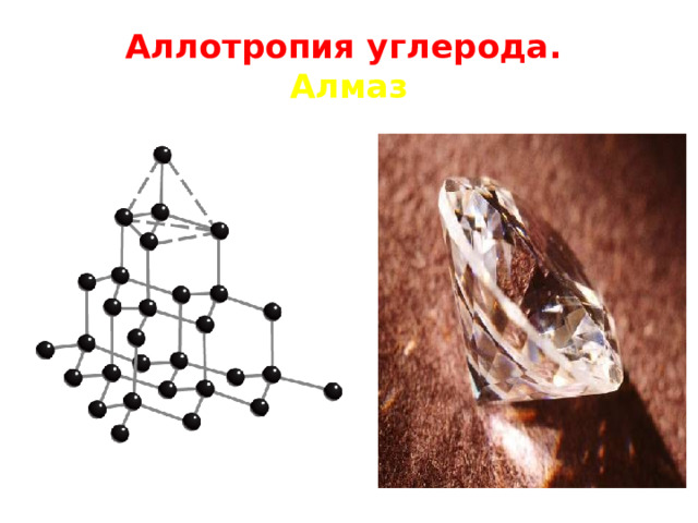 Аллотропия углерода.  Алмаз 