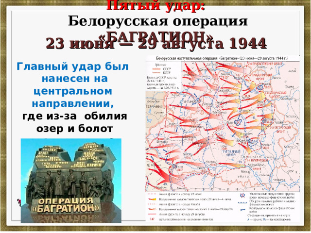 Карта вов 1944 багратион