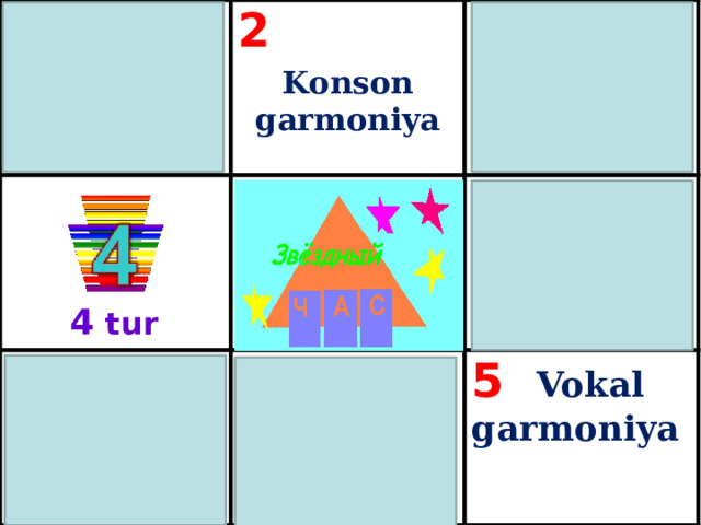 1 2  Çiftli seslӓr Konson garmoniya 3 7 Üzlerä diiştirmäk  6 Ses dönmesi  4 Hallar Afikslär   5 Vokal garmoniya   4 tur 