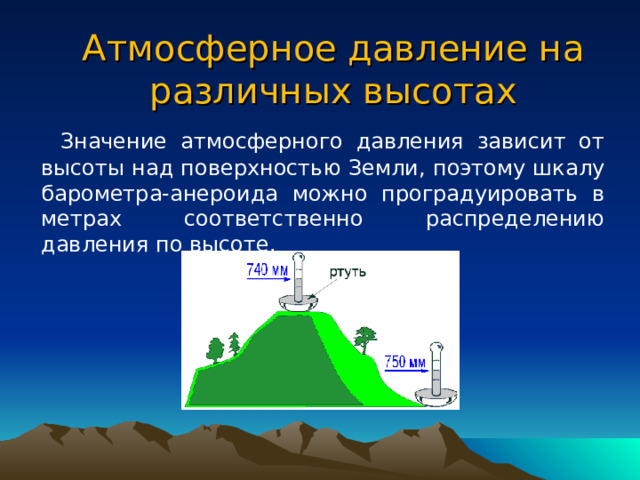 Нормальное атмосферное давление над морем