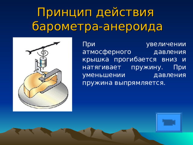 Барометр анероид атмосферное давление на различных высотах 7 класс презентация