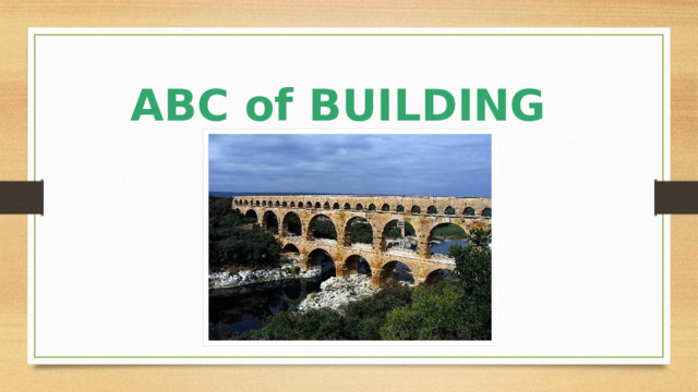 ABC of BUILDING 