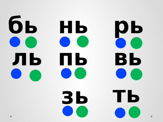 бь рь нь ль пь вь ть зь 