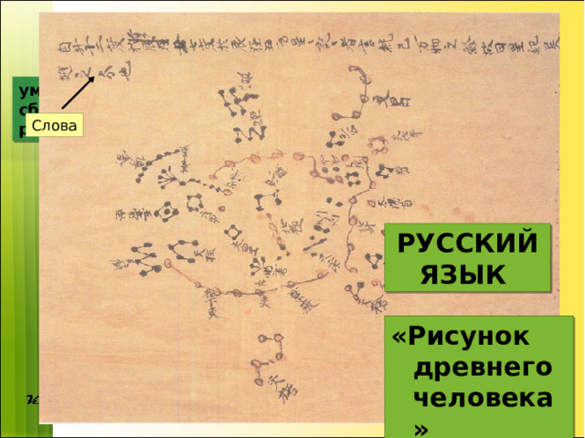 Карта - как она появилась, её история и интересные факты умение осуществлять информационный поиск, сбор и выделение существенной информации из различных информационных источников Слова РУССКИЙ ЯЗЫК «Рисунок древнего человека» 