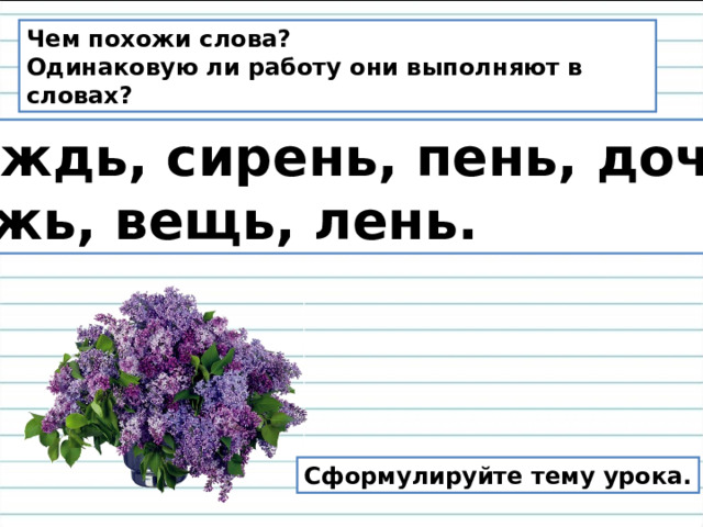 Мягкий знак на конце имен существительных после шипящих 3 класс школа россии презентация