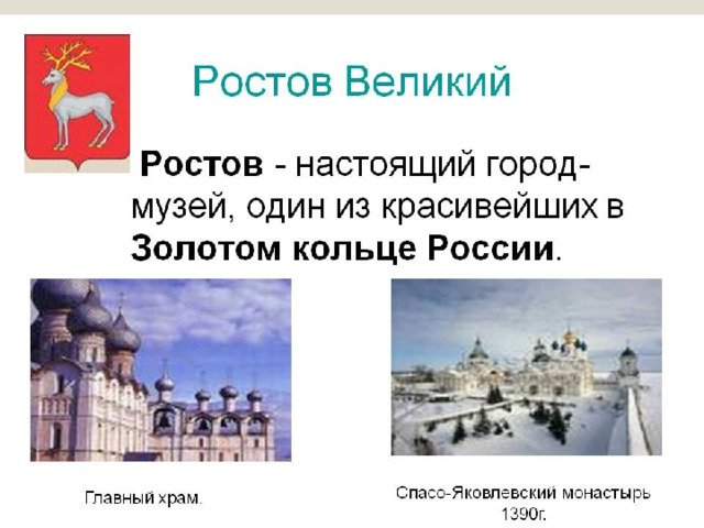 Проект города золотого кольца россии Города Золотого кольца