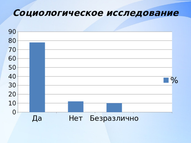 Социологическое исследование   