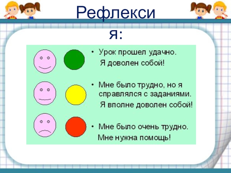 Картинки для рефлексии на уроке в начальной школе