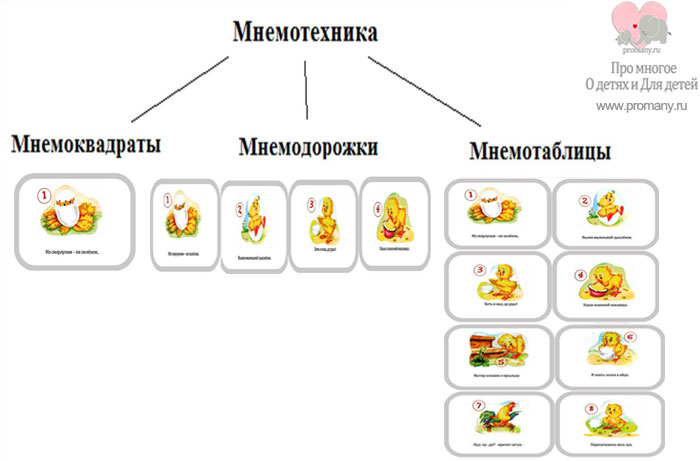 Примеры мнемоквадратов для дошкольников в картинках