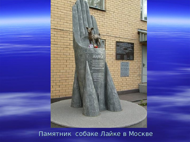 Памятник собаке Лайке в Москве 