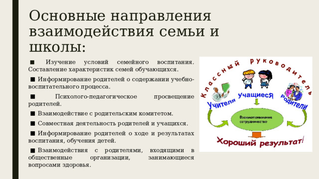 Семья и школа пути эффективного сотрудничества