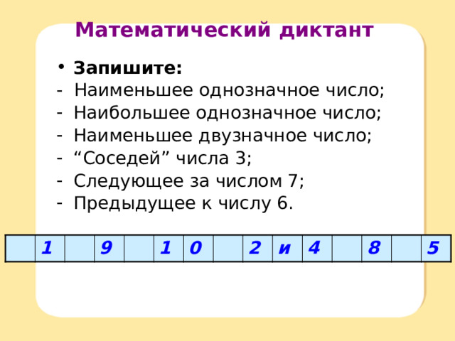 Самое маленькое однозначное число. Наименьшее однозначно число. Наибольшее однозначное число. Самое маленькое однозначное число 1 класс.