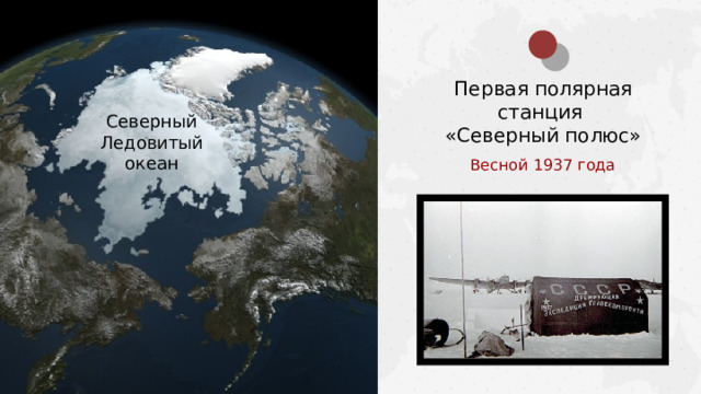 Первая полярная станция «Северный полюс» Северный Ледовитый океан Весной 1937 года  