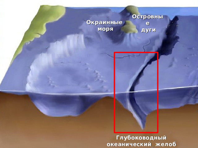 Переходная зона Островные  дуги Окраинные  моря Глубоководный океанический желоб 