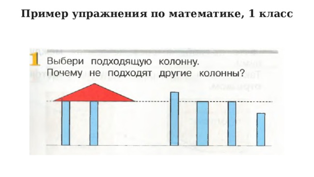 Пример упражнения по математике, 1 класс 