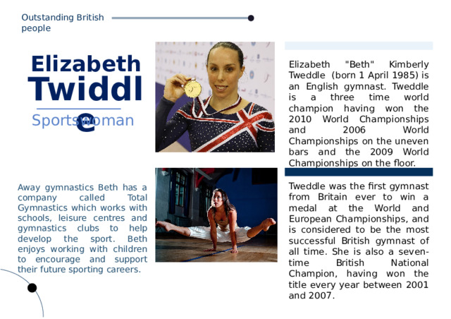 Outstanding British people Elizabeth Twiddle Elizabeth 