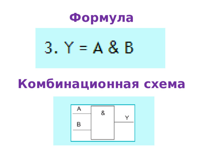 Формула Комбинационная схема 