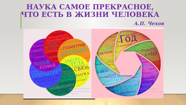 НАУКА САМОЕ ПРЕКРАСНОЕ,  ЧТО ЕСТЬ В ЖИЗНИ ЧЕЛОВЕКА   А.П. Чехов 