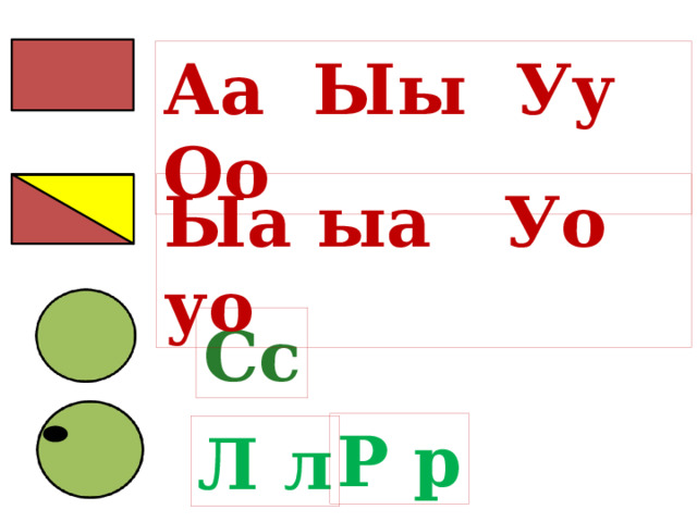 Аа Ыы Уу Оо Ыа ыа Уо уо Сс Р р Л л 