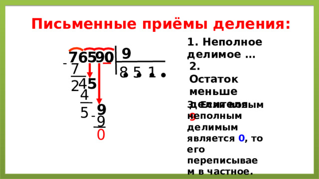 Письменные приемы деления 3 класс презентация