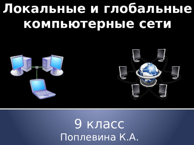 Локальные и глобальные компьютерные сети 9 класс Поплевина К.А. 