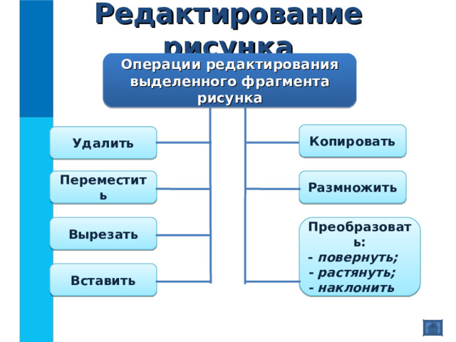 Как можно растянуть или наклонить рисунок информатика 5 класс ответы