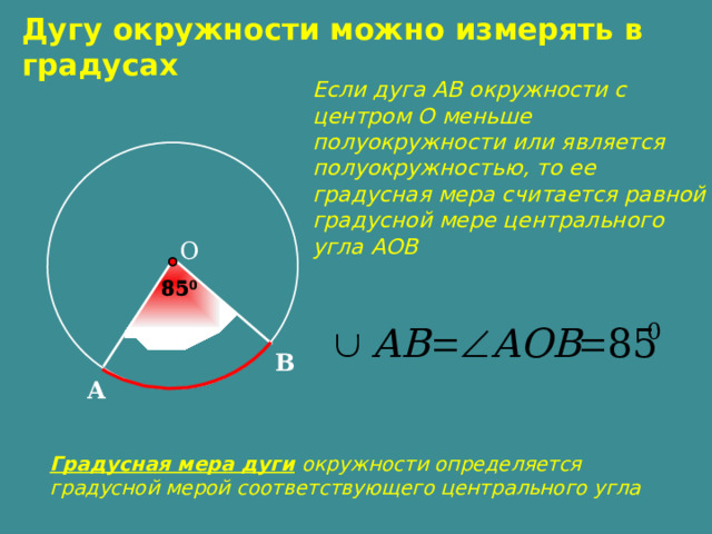 Дуга окружности знак