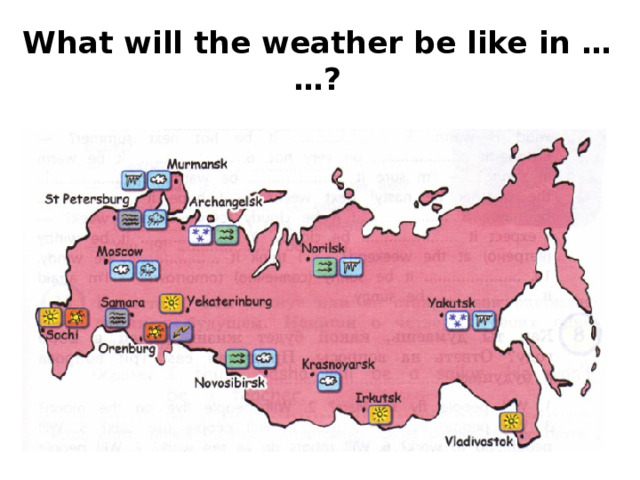 What will the weather be like in … …? 