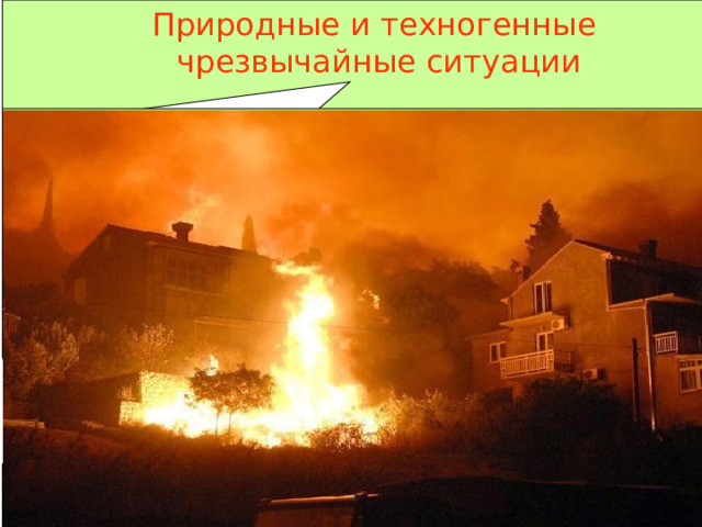 Природные и техногенные чрезвычайные ситуации  