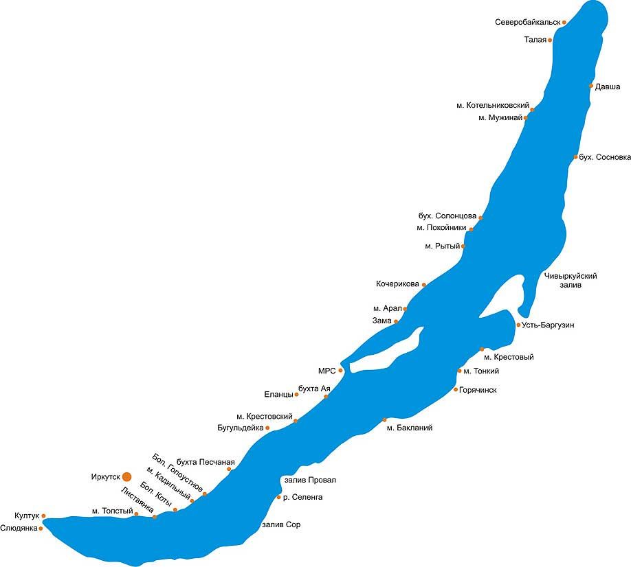 Турбазы байкал карта