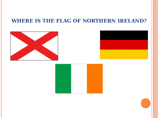 Where is the flag of Northern Ireland? 