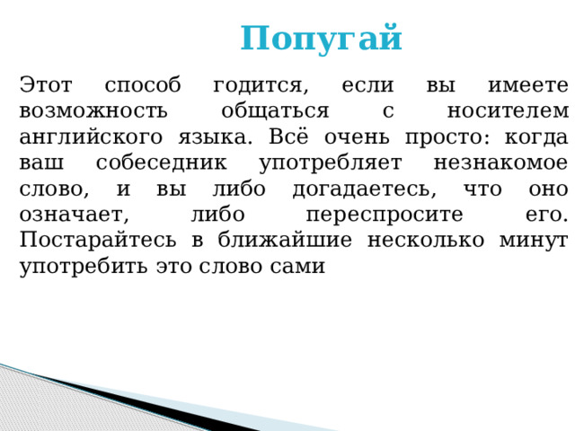 Проект рико 7 класс пример. Как быстро выучить иностранный язык.