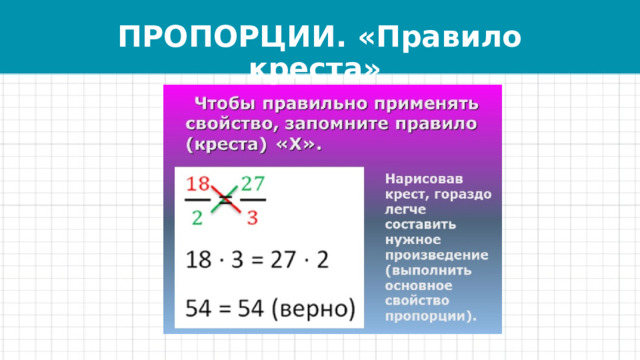 Правило пропорции