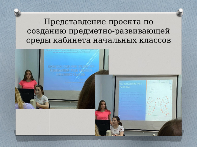 Представление проекта по созданию предметно-развивающей среды кабинета начальных классов 